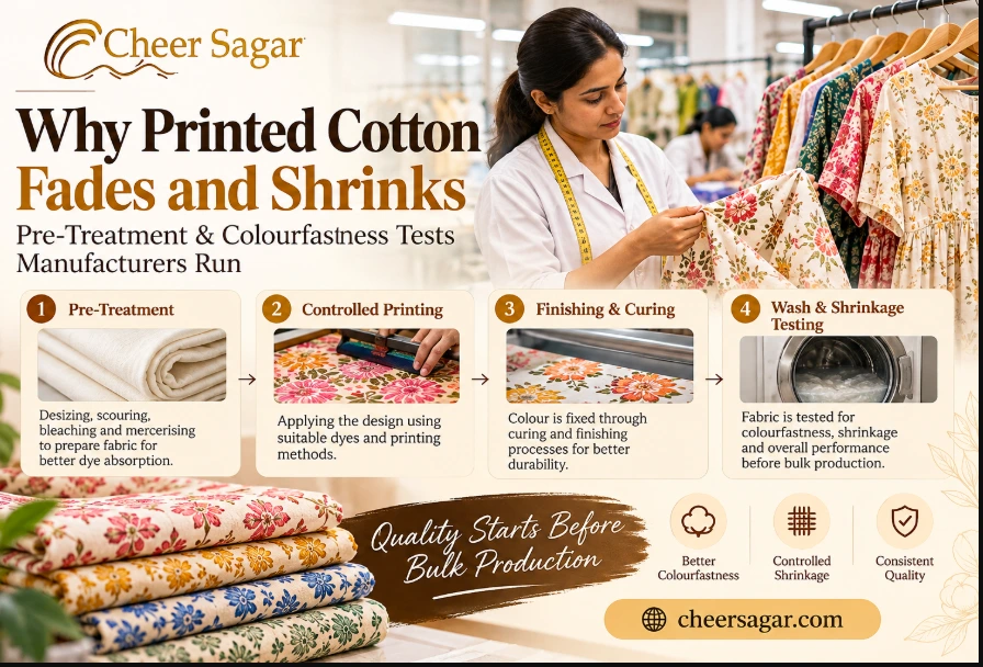 Why Printed Cotton Fades and Shrinks: Pre-Treatment & Colourfastness Tests Manufacturers Run