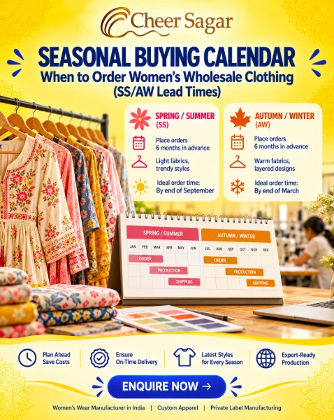 Seasonal Buying Calendar: When to Order Women's Wholesale Clothing (SS/AW Lead Times)